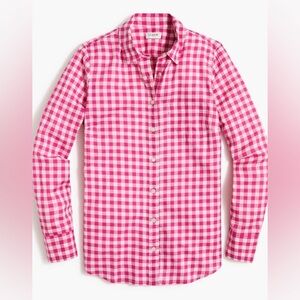 Pink Gingham J Crew Button-Up Shirt